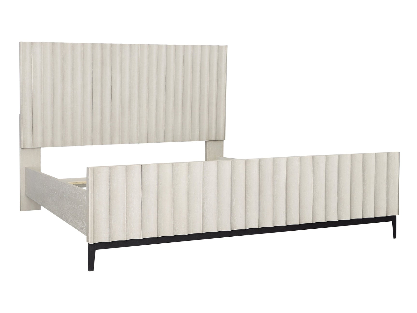 Silvia Light Gray Wash Bed - Ornate Home