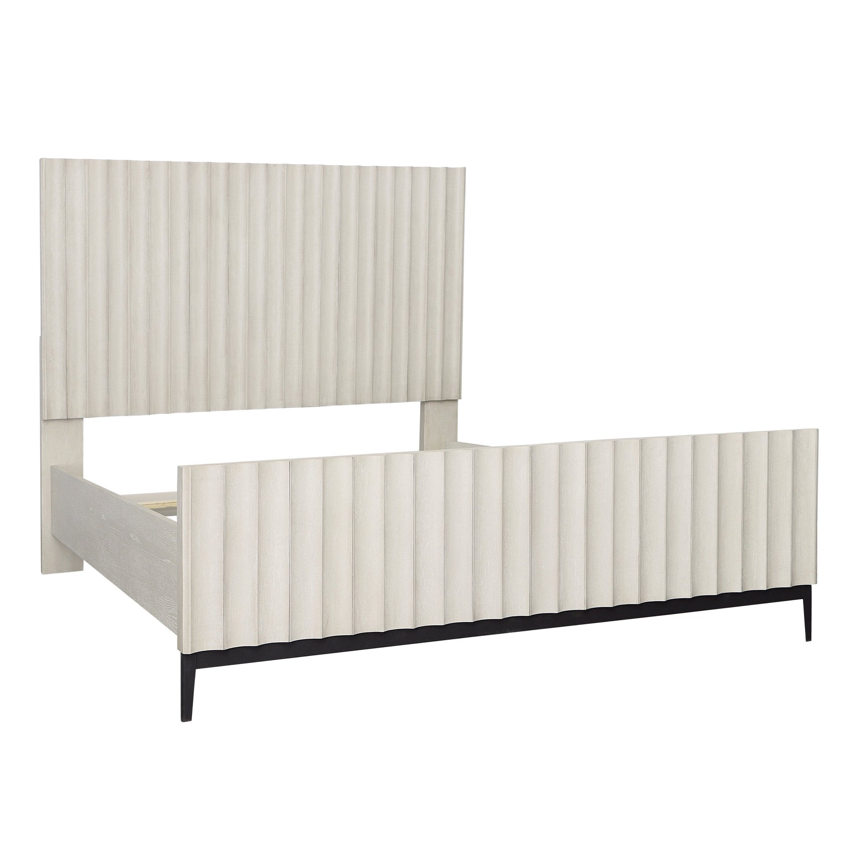 Silvia Light Gray Wash Bed - Ornate Home