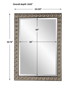 Silvio Silver Tiled Vanity Mirror - Ornate Home
