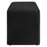 Simba Black Boucle Fabric Waterfall Long Bench - Ornate Home