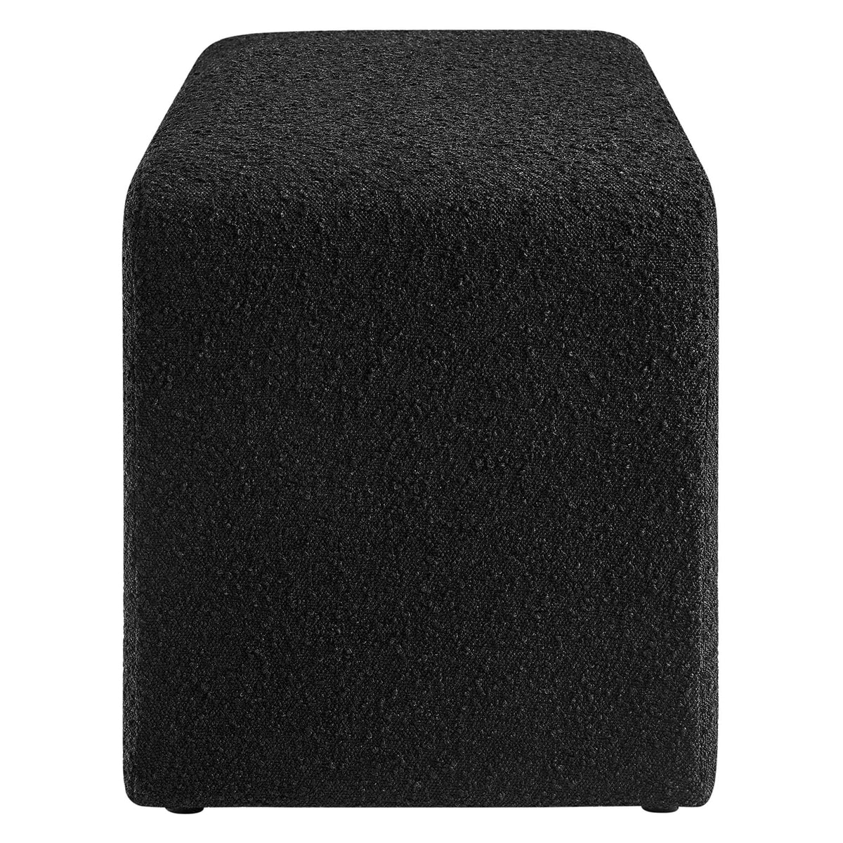 Simba Black Boucle Fabric Waterfall Long Bench - Ornate Home