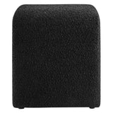 Simba Black Boucle Fabric Waterfall Stool - Ornate Home
