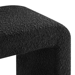 Simba Black Boucle Fabric Waterfall Stool - Ornate Home