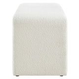 Simba Ivory Boucle Fabric Waterfall Long Bench - Ornate Home
