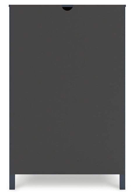 Simmenfort Navy Blue Five Drawer Chest - Ornate Home