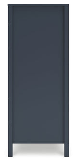 Simmenfort Navy Blue Five Drawer Chest - Ornate Home