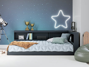 Simmenfort Navy Blue Full Bookcase Storage Youth Bed (Online Special Price) - Ornate Home