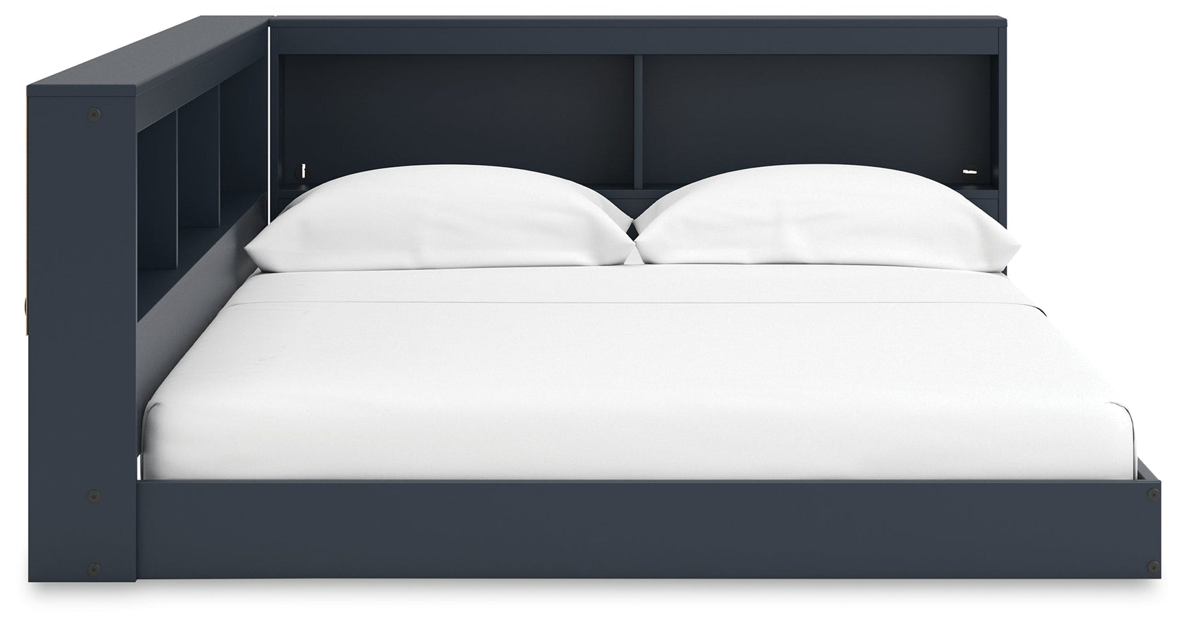 Simmenfort Navy Blue Full Bookcase Storage Youth Bed (Online Special Price) - Ornate Home
