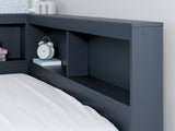 Simmenfort Navy Blue Full Bookcase Storage Youth Bed (Online Special Price) - Ornate Home