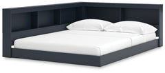 Simmenfort Navy Blue Full Bookcase Storage Youth Bed - Ornate Home