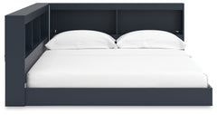 Simmenfort Navy Blue Full Bookcase Storage Youth Bed - Ornate Home