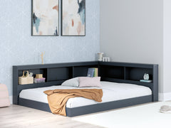 Simmenfort Navy Blue Full Bookcase Storage Youth Bed - Ornate Home