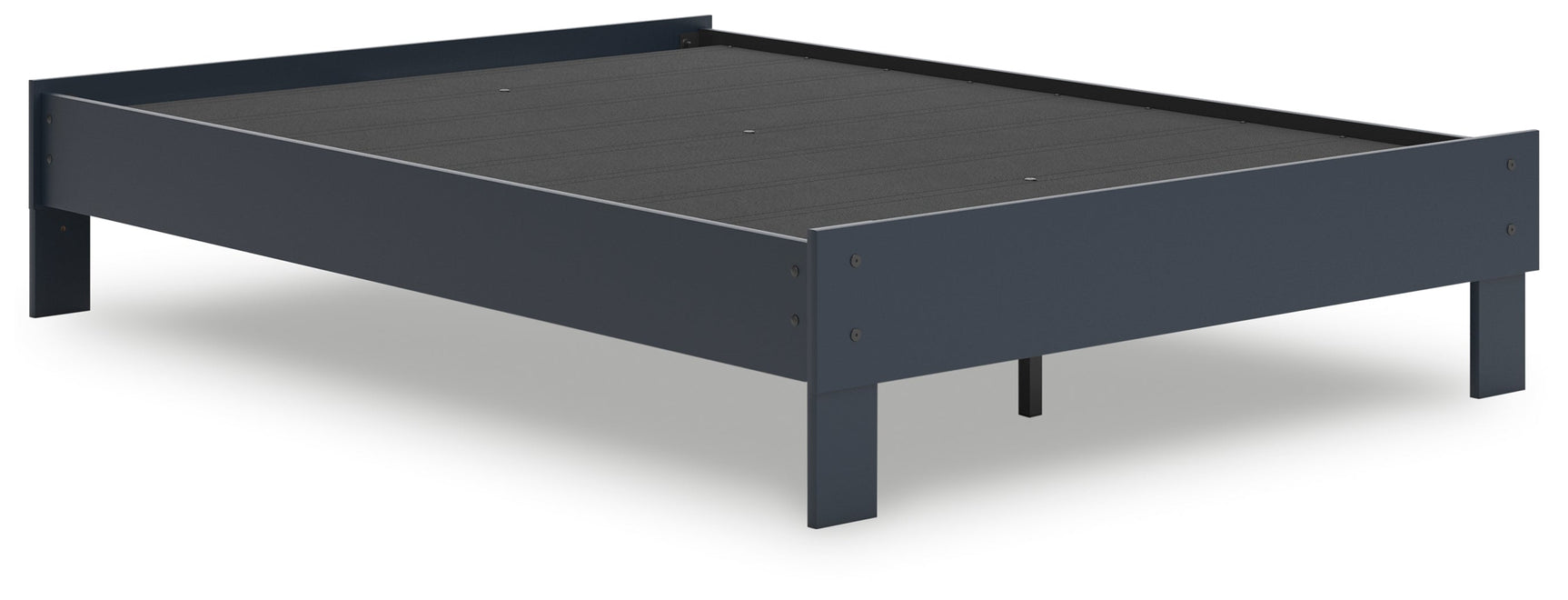 Simmenfort Navy Blue Full Platform Bed (Online Special Price) - Ornate Home