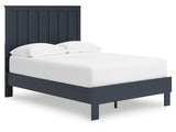 Simmenfort Navy Blue Full Platform Bed (Online Special Price) - Ornate Home