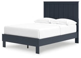 Simmenfort Navy Blue Full Platform Bed (Online Special Price) - Ornate Home