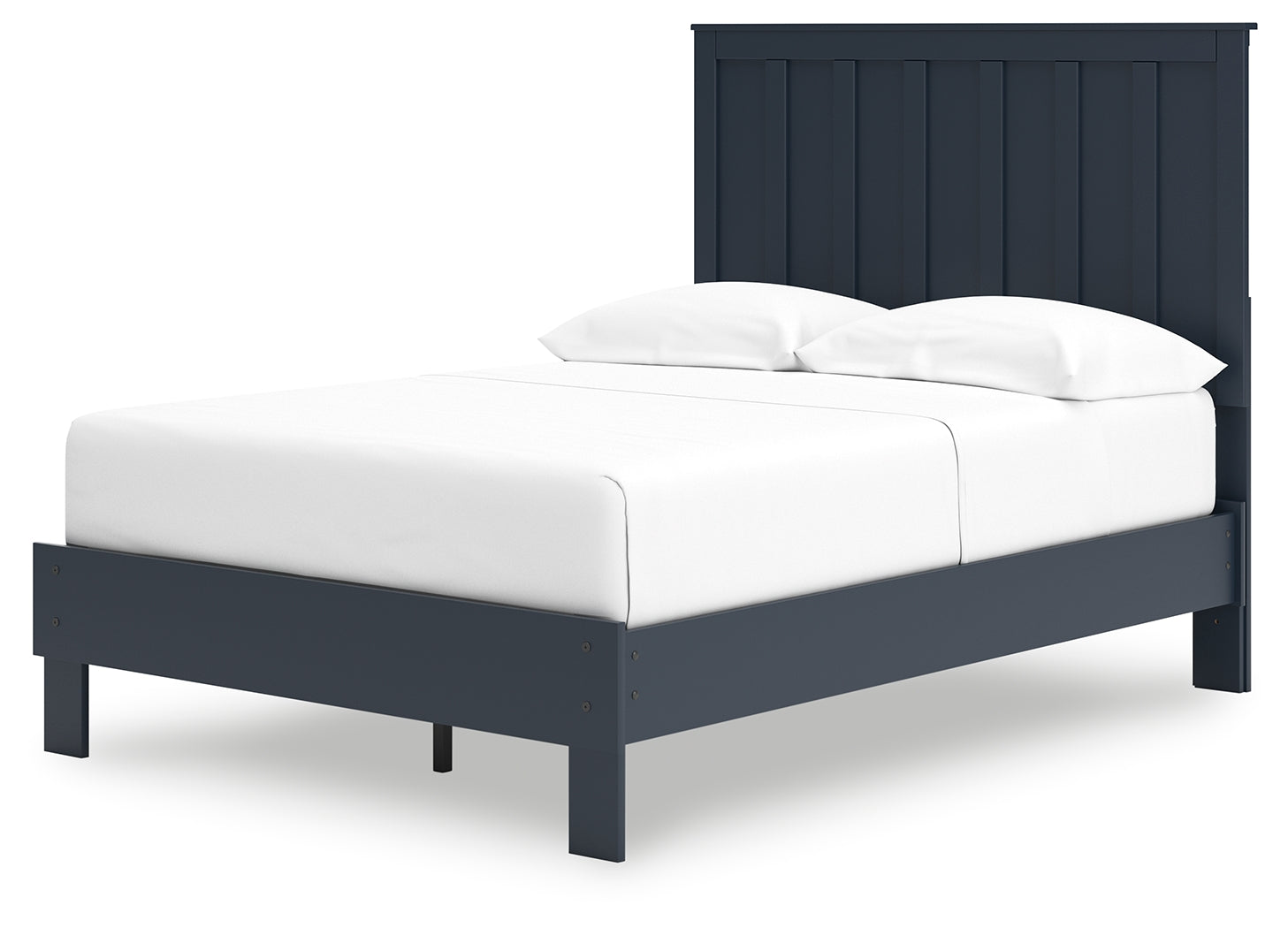 Simmenfort Navy Blue Full Platform Bed (Online Special Price) - Ornate Home