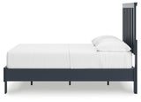 Simmenfort Navy Blue Full Platform Bed (Online Special Price) - Ornate Home