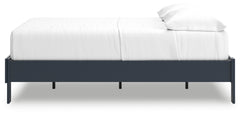 Simmenfort Navy Blue Full Platform Bed - Ornate Home