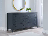 Simmenfort Navy Blue Six Drawer Dresser (Online Special Price) - Ornate Home