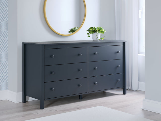 Simmenfort Navy Blue Six Drawer Dresser (Online Special Price) - Ornate Home