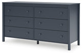 Simmenfort Navy Blue Six Drawer Dresser (Online Special Price) - Ornate Home