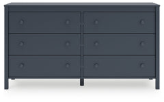 Simmenfort Navy Blue Six Drawer Dresser - Ornate Home