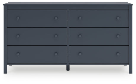 Simmenfort Navy Blue Six Drawer Dresser - Ornate Home