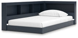 Simmenfort Navy Blue Twin Bookcase Storage Youth Bed (Online Special Price) - Ornate Home