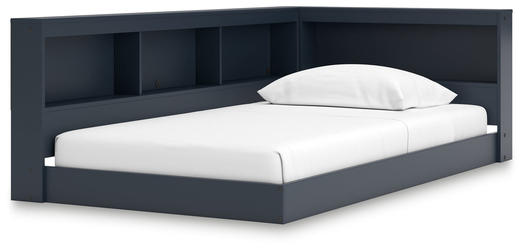 Simmenfort Navy Blue Twin Bookcase Storage Youth Bed (Online Special Price) - Ornate Home