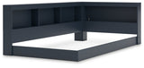 Simmenfort Navy Blue Twin Bookcase Storage Youth Bed (Online Special Price) - Ornate Home