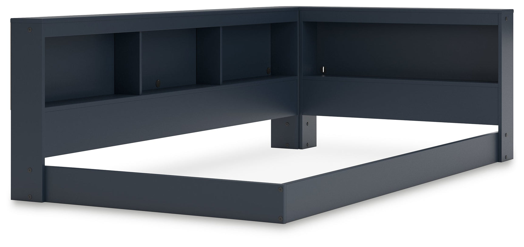 Simmenfort Navy Blue Twin Bookcase Storage Youth Bed (Online Special Price) - Ornate Home