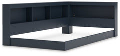Simmenfort Navy Blue Twin Bookcase Storage Youth Bed - Ornate Home