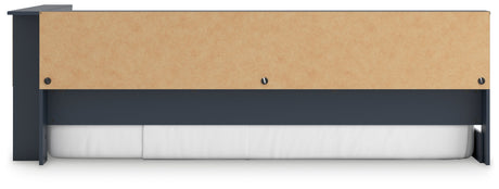 Simmenfort Navy Blue Twin Bookcase Storage Youth Bed - Ornate Home