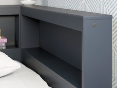 Simmenfort Navy Blue Twin Bookcase Storage Youth Bed - Ornate Home