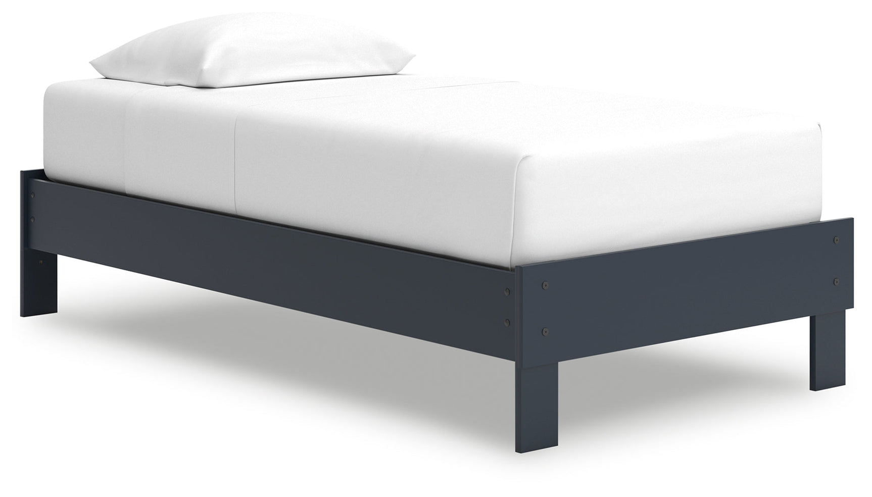Simmenfort Navy Blue Twin Platform Bed (Online Special Price) - Ornate Home