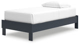 Simmenfort Navy Blue Twin Platform Bed (Online Special Price) - Ornate Home