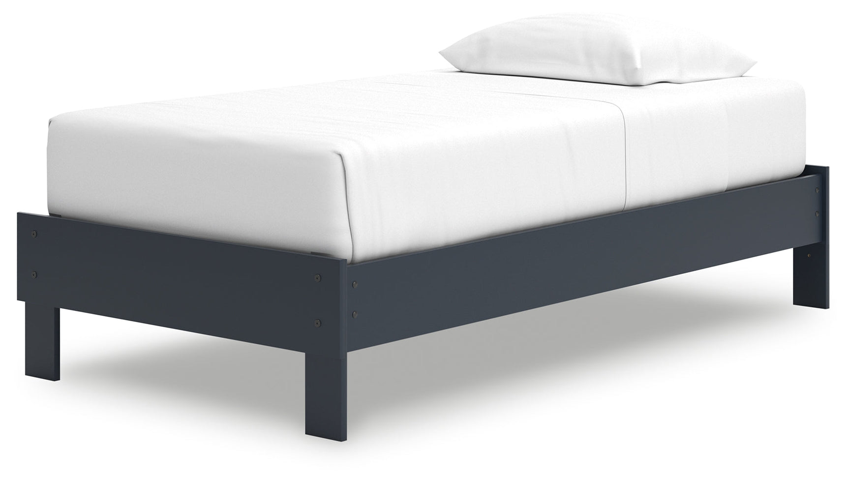 Simmenfort Navy Blue Twin Platform Bed (Online Special Price) - Ornate Home