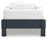 Simmenfort Navy Blue Twin Platform Bed (Online Special Price) - Ornate Home