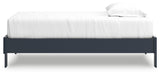 Simmenfort Navy Blue Twin Platform Bed (Online Special Price) - Ornate Home