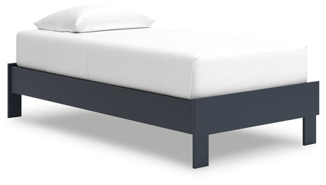 Simmenfort Navy Blue Twin Platform Bed - Ornate Home