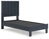Simmenfort Navy Blue Twin Platform Youth Bed (Online Special Price) - Ornate Home