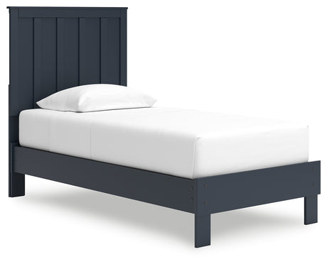 Simmenfort Navy Blue Twin Platform Youth Bed - Ornate Home