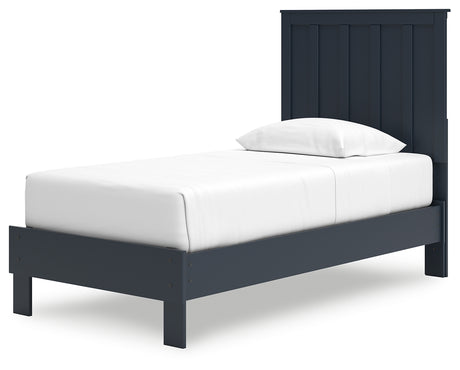 Simmenfort Navy Blue Twin Platform Youth Bed - Ornate Home