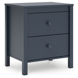 Simmenfort Navy Blue Two Drawer Nightstand (Online Special Price) - Ornate Home