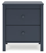Simmenfort Navy Blue Two Drawer Nightstand (Online Special Price) - Ornate Home