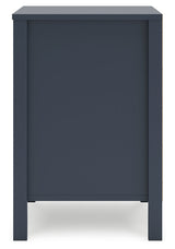 Simmenfort Navy Blue Two Drawer Nightstand (Online Special Price) - Ornate Home