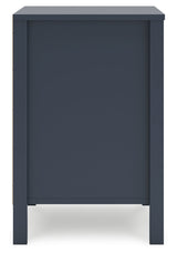 Simmenfort Navy Blue Two Drawer Nightstand (Online Special Price) - Ornate Home