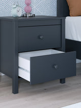 Simmenfort Navy Blue Two Drawer Nightstand (Online Special Price) - Ornate Home
