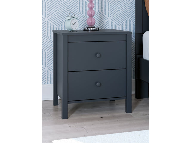 Simmenfort Navy Blue Two Drawer Nightstand - Ornate Home