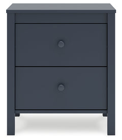 Simmenfort Navy Blue Two Drawer Nightstand - Ornate Home